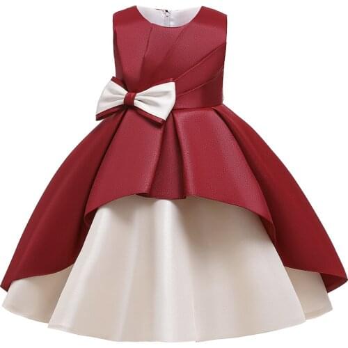 Baby Girl Dress 2020 Kids Ceremonies Party Dresses Flower Princess Wedding Gown Bow Baby Girl Christmas Dress For 3-10Years Old