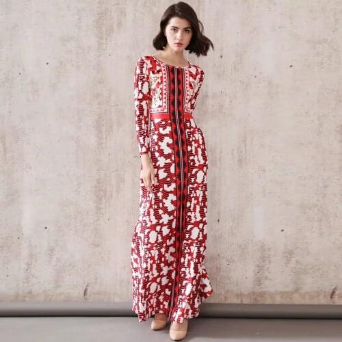 Custom Plus Size Maxi Dress 2020 Spring summer New Arrival Fashion Striped flowers Print Elegant Floor-Length boho Dress Women