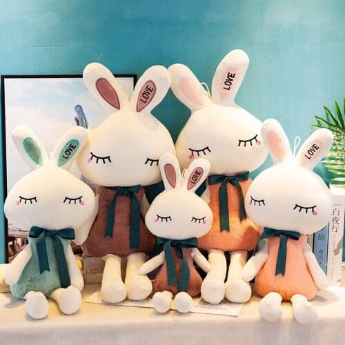 50-70cm Kawaii Plush Love Rabbit Anime Plushies Toys Cute Little Bunny Pillow Children Gift Baby Toys