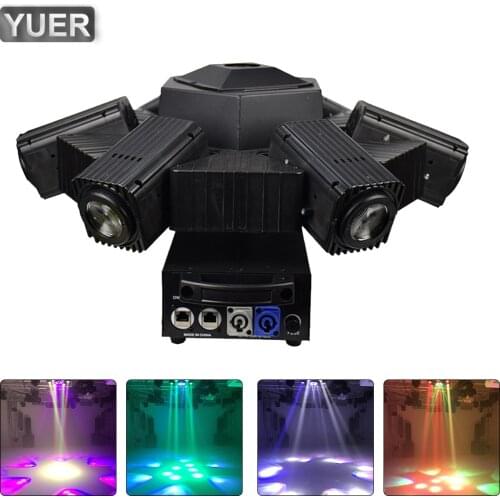 DJ Six Heads 6X30W Beam Moving Head Light 10X6W Bee Eye LED Infinite Rotation Strobe Effect Light Disco Stage Bar Party DMX512