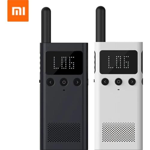 Original Xiaomi Mijia Smart Walkie Talkie 1S With FM Radio Speaker Location Share LED Lattice Display Fast Team Talk Outdoor