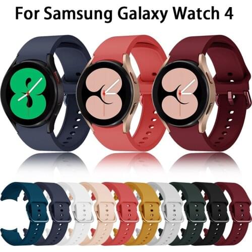 20mm Silicone Watchband For Samsung Galaxy Watch 4 40mm 44mm Replacement Watch Strap For Samsung Galaxy Watch4 Classic 42mm 46mm