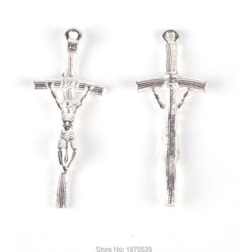 Silver Papa Cross 20 Pieces 49*19 mm Beautiful Crucifix