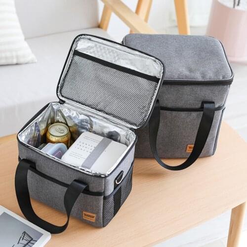 Shoulder Picnic Cooler Bag Larger Capacity Food Thermal Pouch Outdoor Camping Fruit Snacks Drink Keep Fresh Insulated Package