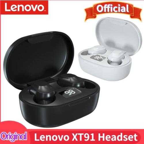 Original Lenovo XT91 TWS Earphone Wireless Bluetooth 5.0 Headphones AI Control Gaming Headset Stereo Bass w/ Mic Noise Reduction