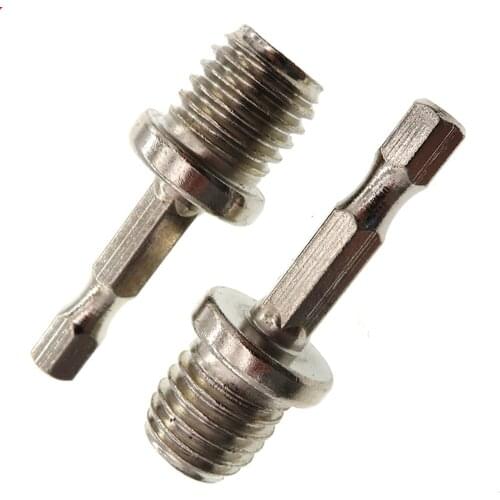 1/4 Hexagon Connecting Rod Adapter Drill Chuck M14 Silver Hexagon connecting rod