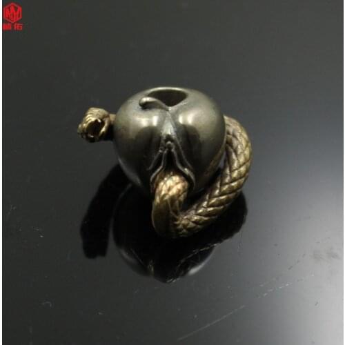 1PC EDC Paracord Beads Snake Retro Brass Copper Oxide Umbrella Rope Cord Lanyard Pendants Knife Beads Necklace Bracelet Beads