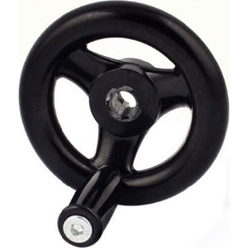 1 Pc Milling Machine 4" Diameter Black Hand Wheel w Revolving Handle