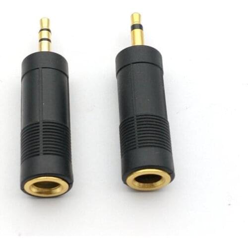 Gold-plated 3.5mm Male Plug to 6.35mm Female Jack Audio Converter