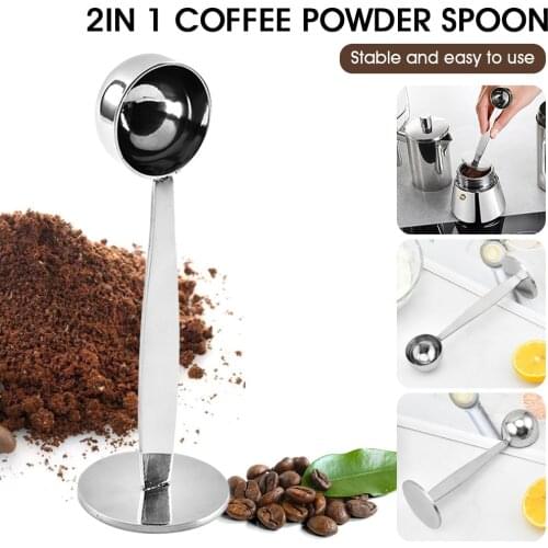 2 In1 Coffee Spoon Standard Measuring Spoon Dual-use Bean Scoop Powder Press Scoop Coffee Machine Accessories Kitchen Home Tool