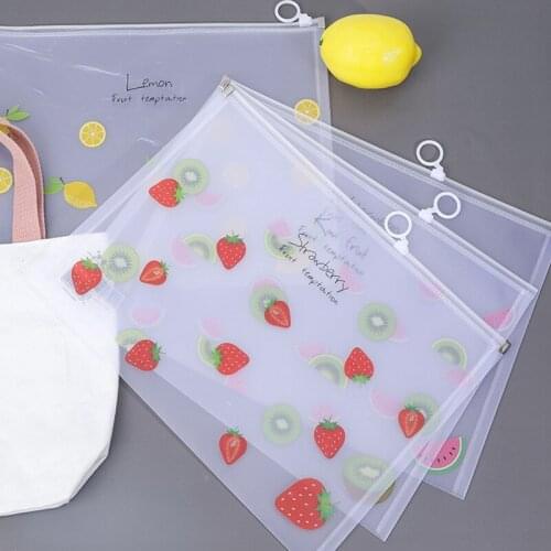20pcs Student File Bag Review Materials Bill Receip Office School Supplies Transparent Waterproof Induction Stationery Folder