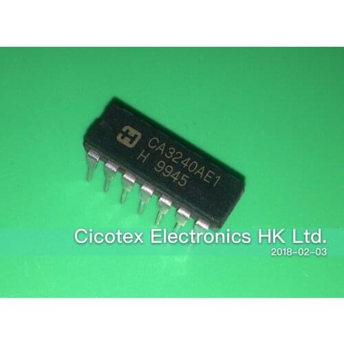 3pcs/lot CA3240AEI IC 3240 DIP-14 DUAL 4.5MHZ BIMOS OPERATIONAL AMPLIFIER WITH MOSFET INPUT BIPOLAR OUTPUT