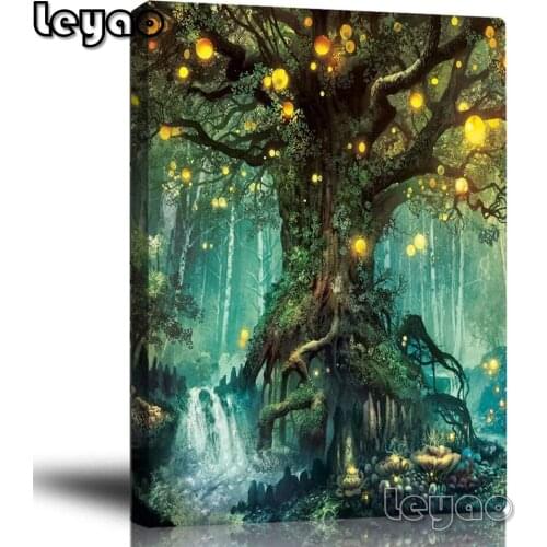 5D Diamond Painting Full Square Abstract Psychedelic Forest Tree Diamond Art Embroidery Mosaic Sale Hobby Gift Bead Picture Kits
