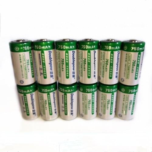 12pcs/lot 3.7V 750mAh 16340 rechargeable battery CR123A lithium battery suitable for camera instrument rechargeable battery