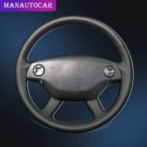 Auto Braid On The Steering Wheel Cover for Mercedes Benz S-Class 2006-2008 S350 DIY Car Covers Interior Accessories Car-styling