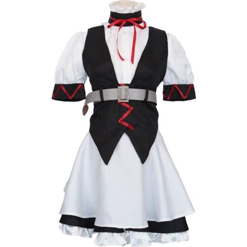 Brdwn Steins;Gate Womens Ferris Nyannyan Cosplay Costume Apron Dress suits