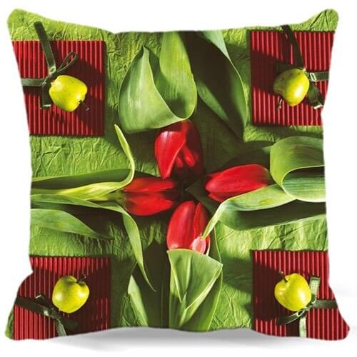 Flowers Pillow Cover Tulips Home Pillow case Throw Pillow Covers