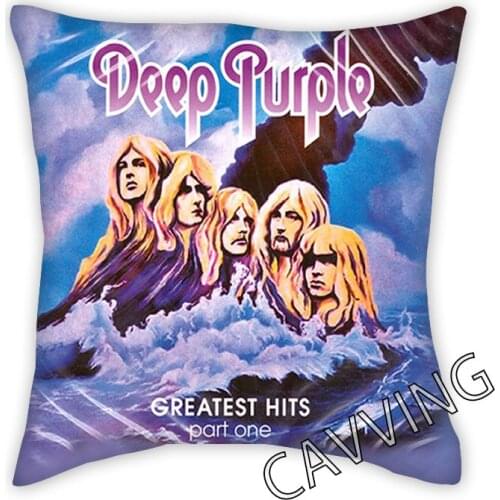 Deep Purple Band 3D Printed Polyester Decorative Pillowcases Throw Pillow Cover Square Zipper Pillow Cases Fans Gifts