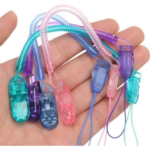 Baby Infant Toddler Dummy Pacifier Spring Soother Nipple Clip Chain Holder Strap Baby Chew Toy for Baby pacifier clip
