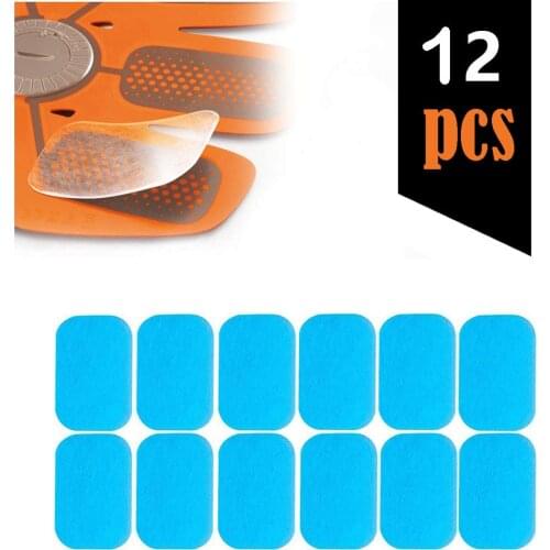 12Pcs (6Pack) Hydrogel Abs Stimulator Gel Pads Replacement Gel Sheet For EMS Muscle Trainer Abs Toning Belt Fitness Accessories