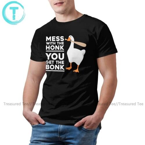 Goose T Shirt Mess With The Honk T-Shirt Fun 100 Percent Cotton Tee Shirt 5x Man Short-Sleeve Classic Tshirt