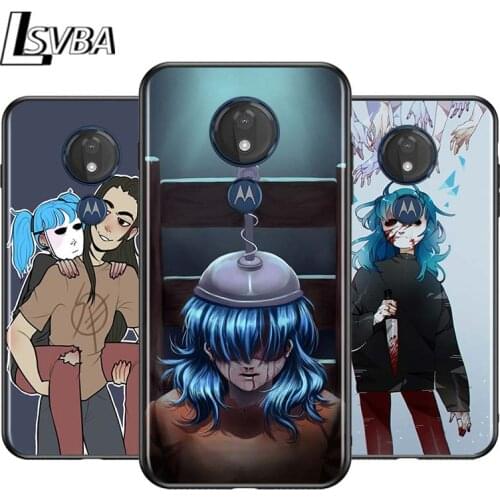 Sally Face Game for Motorola G9 G8 G E7 E6 One Play Marco Hyper Fusion Stylus Power Edge Plus Black Phone Case