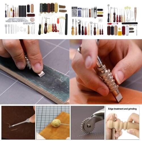 Leather Craft Tools for DIY Hand Punching Sewing Leathercraft for Beginners