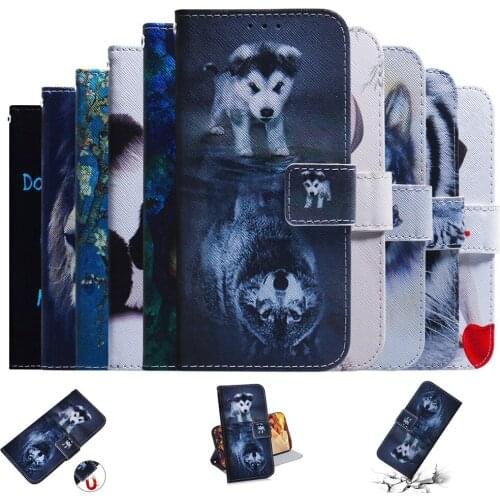 Leather Phone Case For HUAWEI Y6 2019 Case Flip Wallet For Huawei Y6 Pro 2019 Cover Cute Cartoon Back Shell