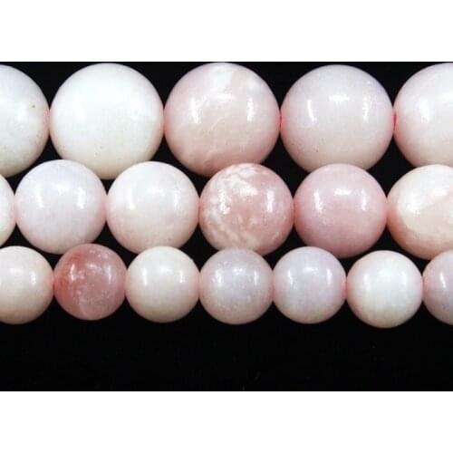 Natural Pink Opal Round Loose Beads Strand 6/8/10MM For Jewelry DIY Making Necklace Bracelet