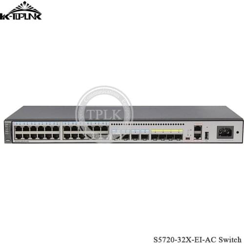 Hua Wei Ethernet Switch S5720-32X-EI-AC 24x10/100/1000 Base-T, 4x100/1000Base-X SFP, 2xQSFP+, 4x10 Gig SFP+, 1G 24 Port Switches