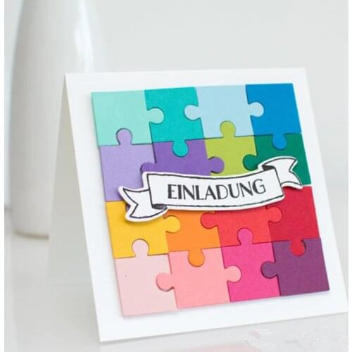 Metal Cutting Dies series And Stamps Fun puzzle for DIY Scrapbooking Album Paper Cards Decorative Crafts Embossing Die Cuts