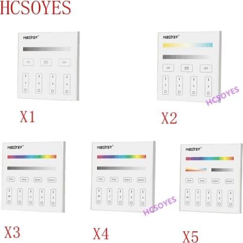 MiBOXER X1 X2 X3 X4 X5 2.4G 4-Zone DMX512 Master RF Switch Remote DIM RGB CCT RGBW AC100~240V For led strip Lamp