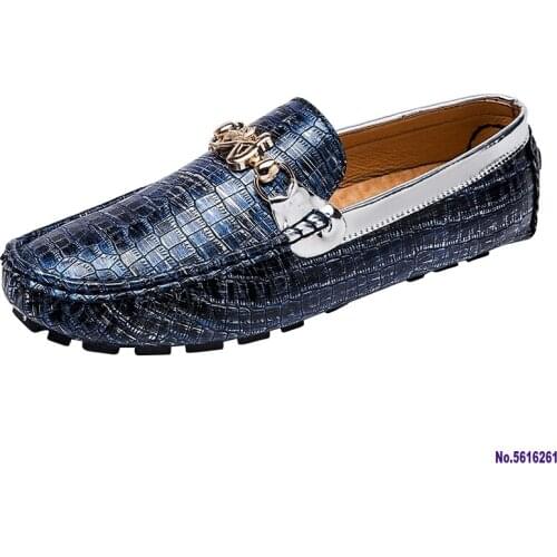 Men Luxury Brand Loafers Gold Driving Shoes Large Size 38-48 Moccasins For Men Italian Shoes Drop Shipping Slipon Footwear