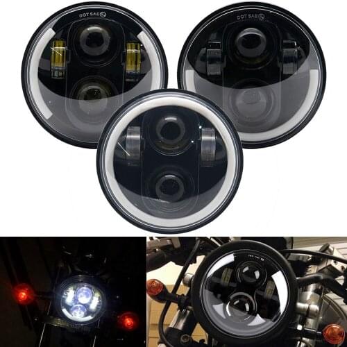 5.75 inch LED Headlights DRL 5 3/4" Iron 883 Dyna Headlamp for 3 Speed Tripl & Street Triple Driving Light