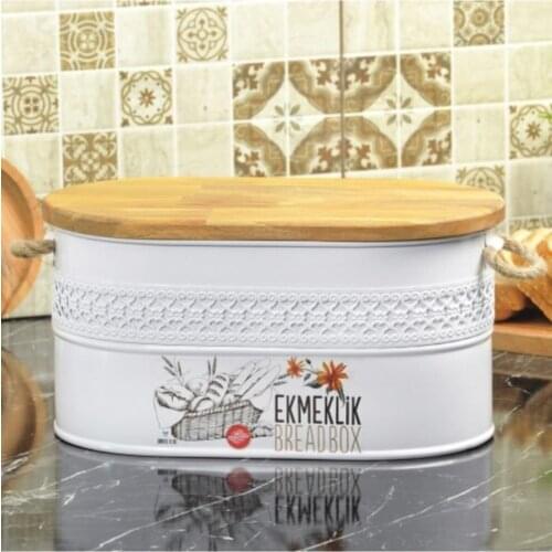 Natural Wooden With Lid Breadstuff