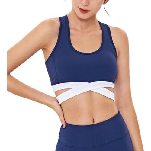 Summer new sports fitness underwear women beauty back cross yoga bra clothes sexy bra fast dry breathable gather shockproof