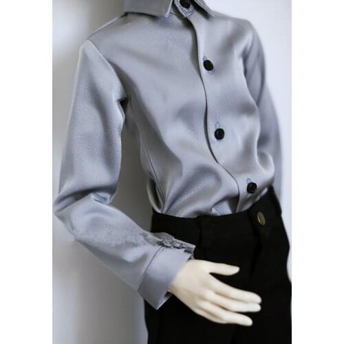 BJD doll clothes is suitable for 1/3 1/4 size professional versatile shirt long sleeve satin top 3 color in doll accessories