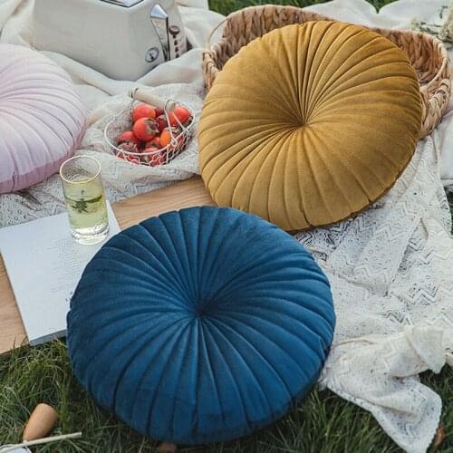 Наволочки декоративные INS Creative Nordic Pumpkin Round Silk Plush Pillows Home Decor waist Cushion Living Room Sofa Cushions