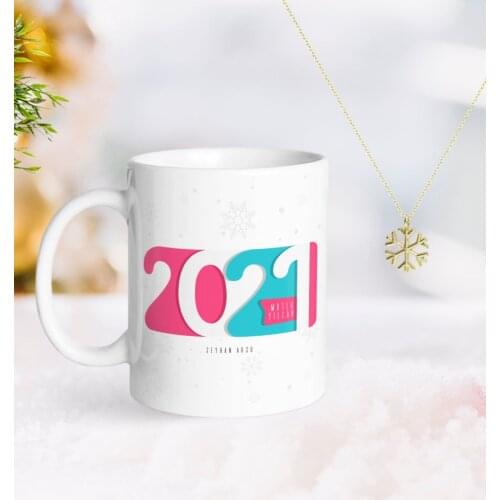 Personalized 2021 Happy birthday Mug and Snow Them Kolye-6