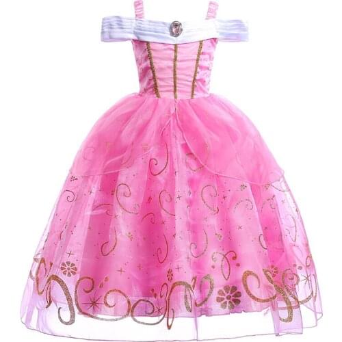 Dress for girl Aurora princess dresses costumes for girls christmas Halloween kids clothing Girls clothes free shipping