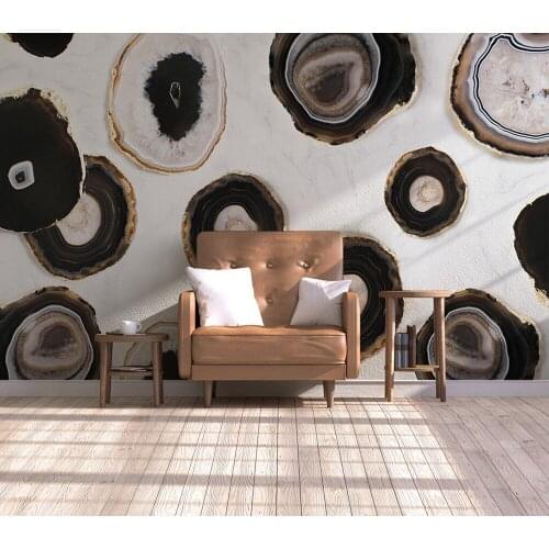 Custom wallpaper Creative round marble design background wall