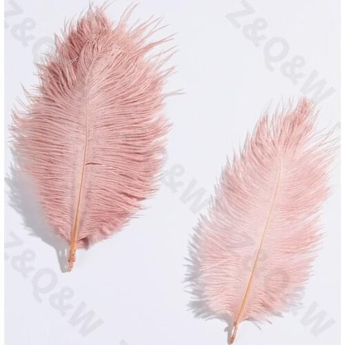 Natural 15-20CM (6-8 inches) ostrich feather dyed light coffee color 10-100PCS costume decoration decoration DIY craft jewelry