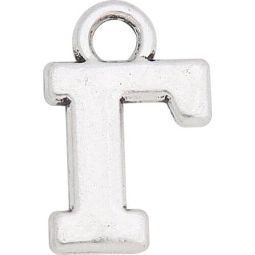 RAINXTAR Alloy Alphabet Charms Greek Letter Gamma Charms 9*14mm 50pcs AAC889