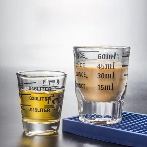 Glass Scale Measuring Cup, Coffee Machine, Espresso Cup, Milk Tea Shop, Coffee Mix Ounce Cup, Ounce Cup, Mix Cup 45ml