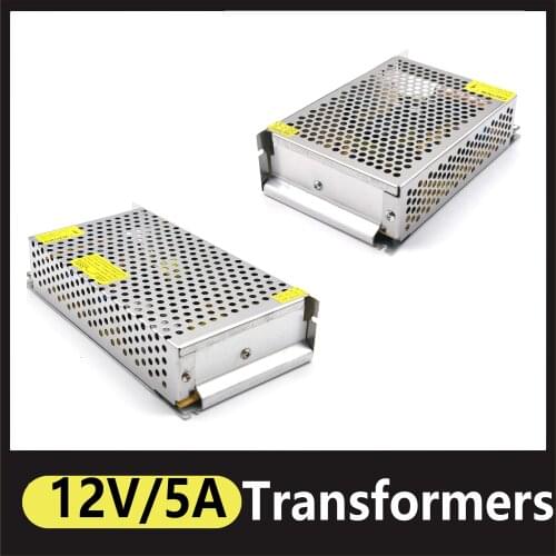AC 110V 220V To DC 12V power suply Lighting Transformers 5A Power Supply LED Strip Switch Driver LED Driver For CCTV