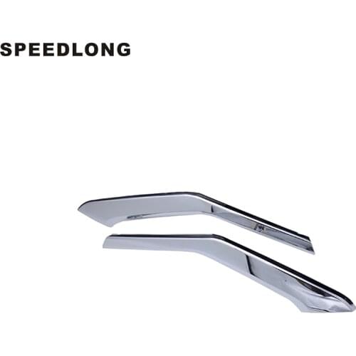 1Pair Chrome Strip Front Bumper Chrome Trim Molding Cover Strip Lower Fit For Mitsubishi Eclipse Cross 2018-2019