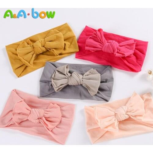 1PCS Bow Baby Girl Headband Nylon Elastic Hairband Baby Hair Accessories for Newborn Baby Headbands for Girls Free Shipping