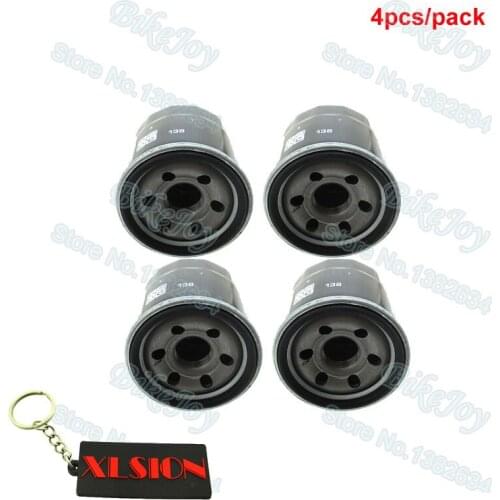 4 pcs Mini Oil Filter Spin For 1541APWB1900 Suzuki Arctic Cat Kymco Aprilia Tuono/RSV4 2011-2017 Kawasaki KLV1000 2004-2006
