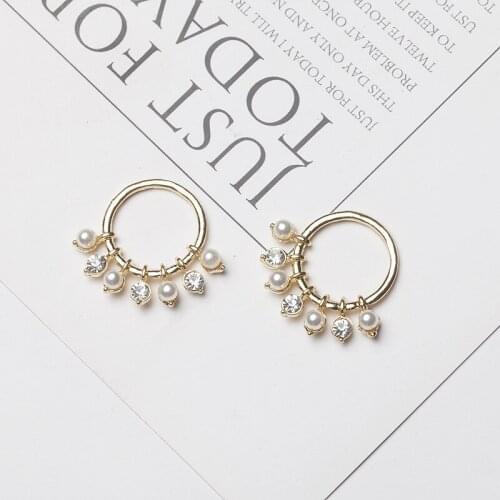 New 27*24mm Zinc Alloy Earrings Jewelry Making Diy Circular Pearl Bracelet Accessories Craft DIY Handmade Findings 5pcs