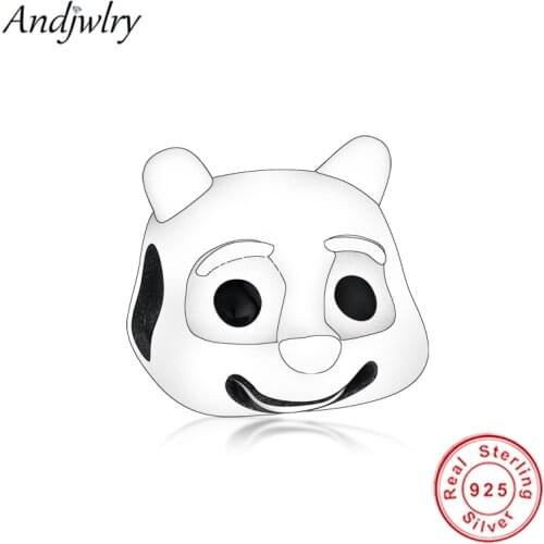 925 Sterling Silver Happy Bear Fit Original Pandora Bracelet Charms Silver 925 Berloque Charm Beads for Jewelry Making